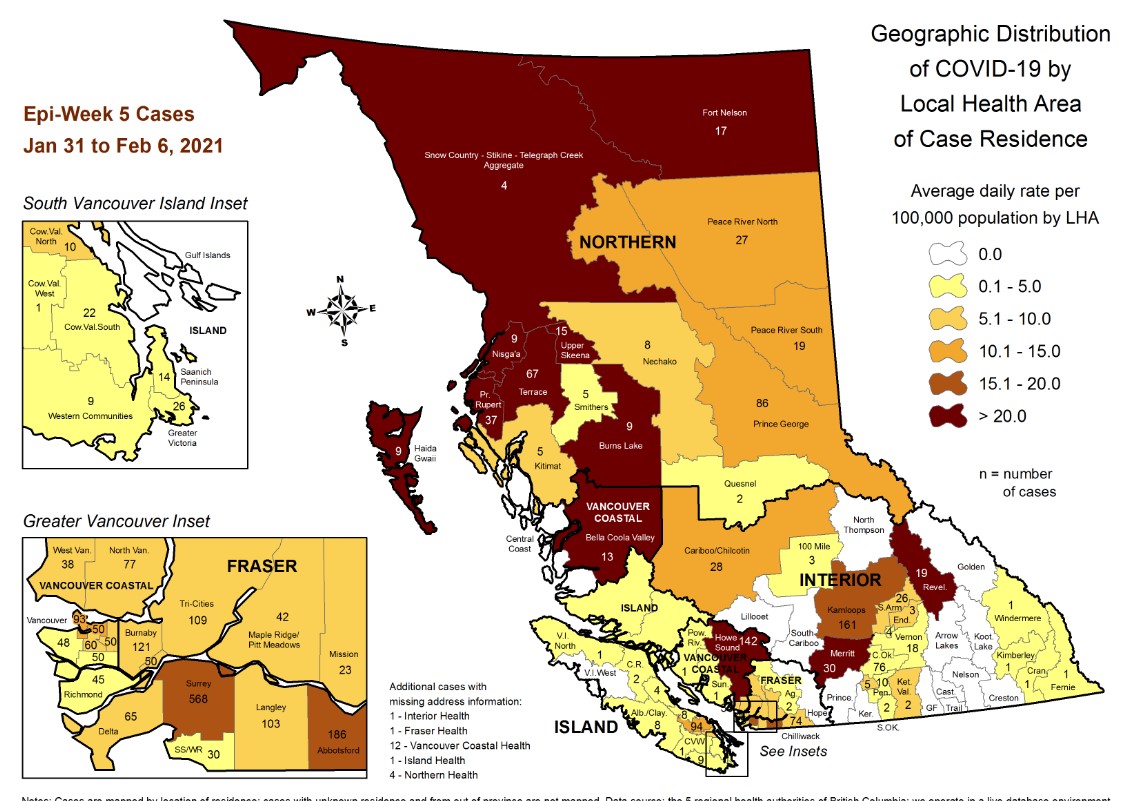 COVID-19 cases in Smithers Local Health Area plateaus - My Bulkley ...