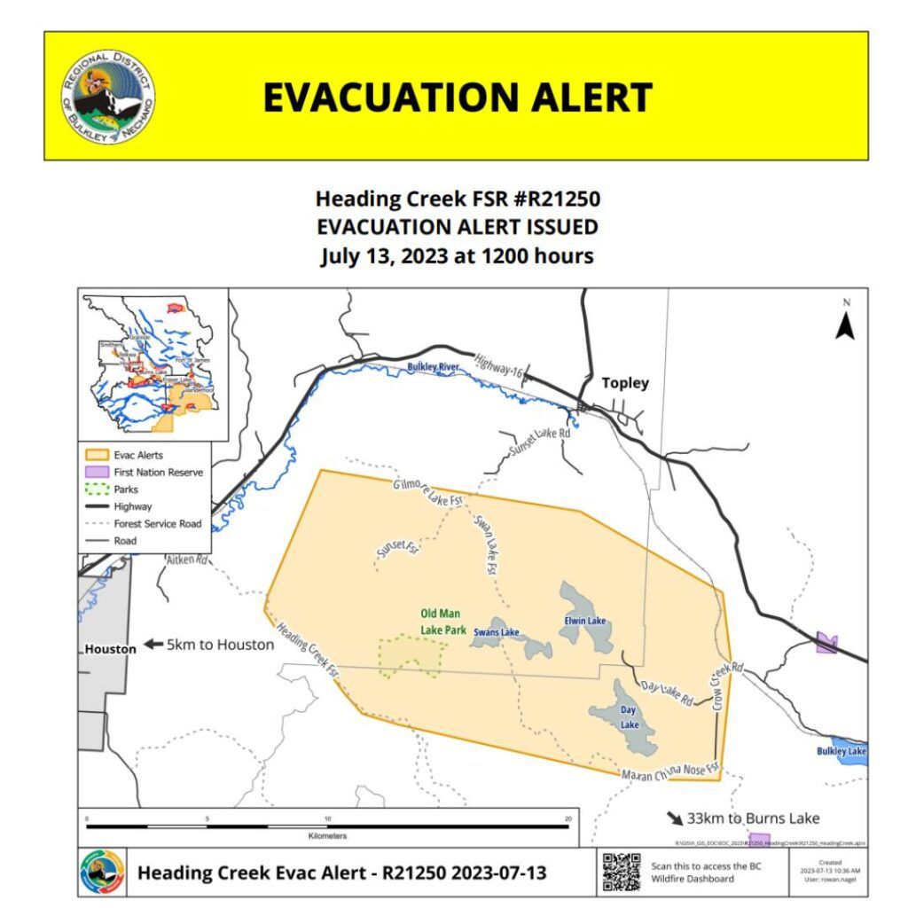 UPDATE: Evacuation Order Issued For Heading Creek Forest Service Road ...