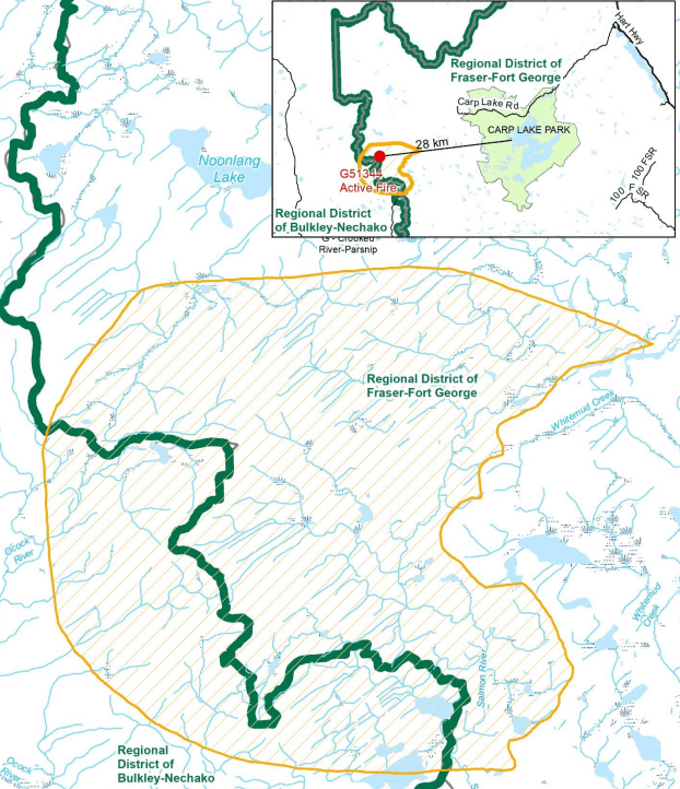 Evacuation Alert in place for Noonlang Lake area due to wildfire ...